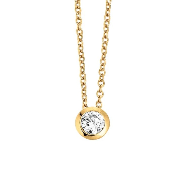 Collier mit 1 Zirkonia 430mm