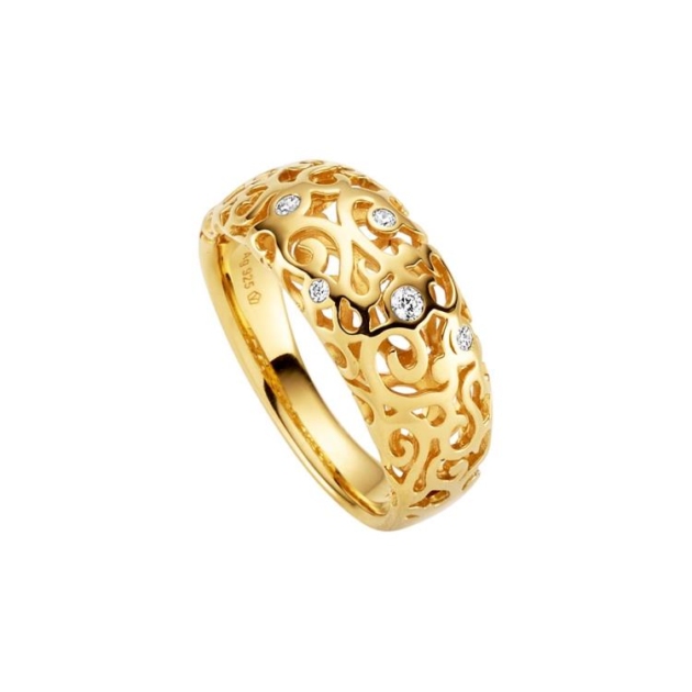 Ring mit 5 Zirkonia