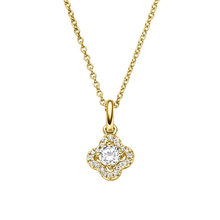 Anhänger mit Kette mit 21 Zirkonia
