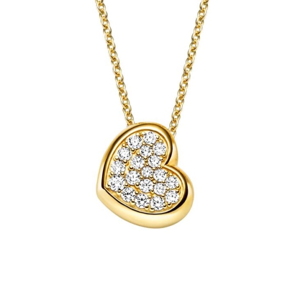 Anhänger mit Kette mit 19 Zirkonia