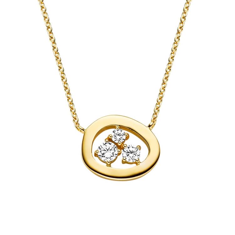 Anhänger mit Kette mit 3 Zirkonia