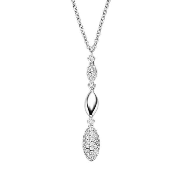 Anhänger mit Kette mit 42 Zirkonia