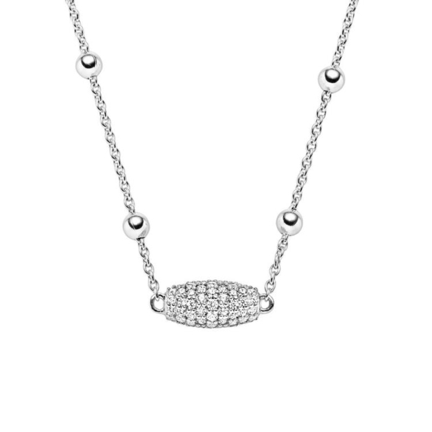 Collier mit 120 Zirkonia 450mm