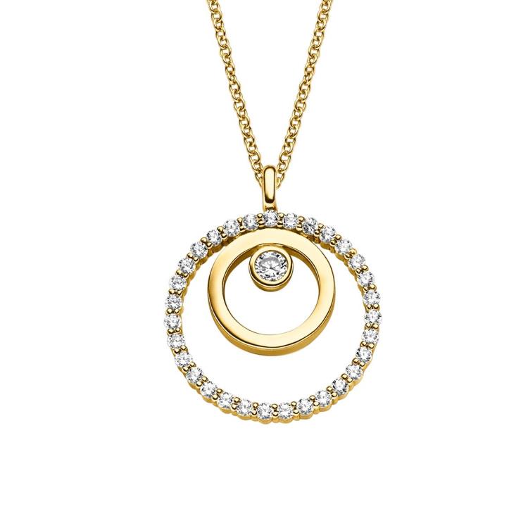 Anhänger mit Kette mit 32 Zirkonia