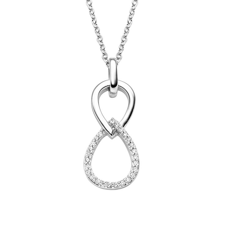 Anhänger mit Kette mit 26 Zirkonia