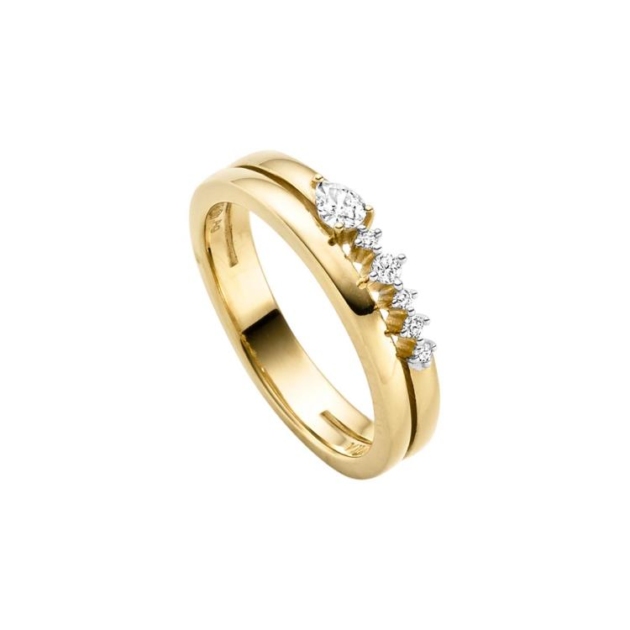 Ring mit 6 Zirkonia