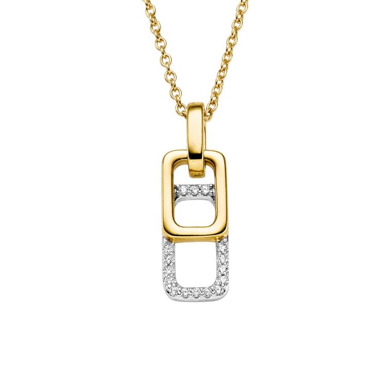 Anhänger mit Kette mit 16 Zirkonia