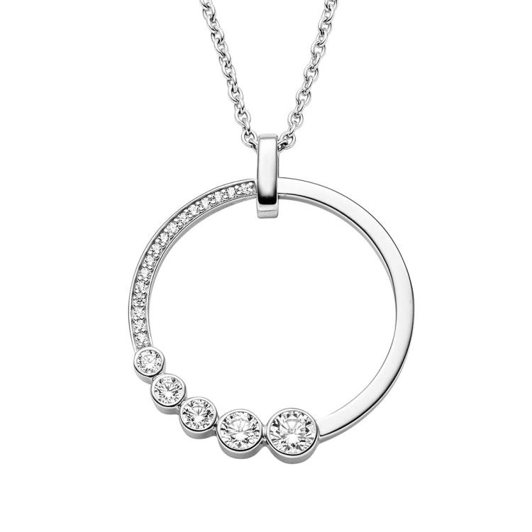 Anhänger mit Kette mit 21 Zirkonia