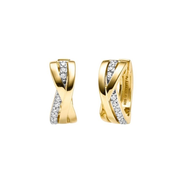 Creolen mit 18 Zirkonia