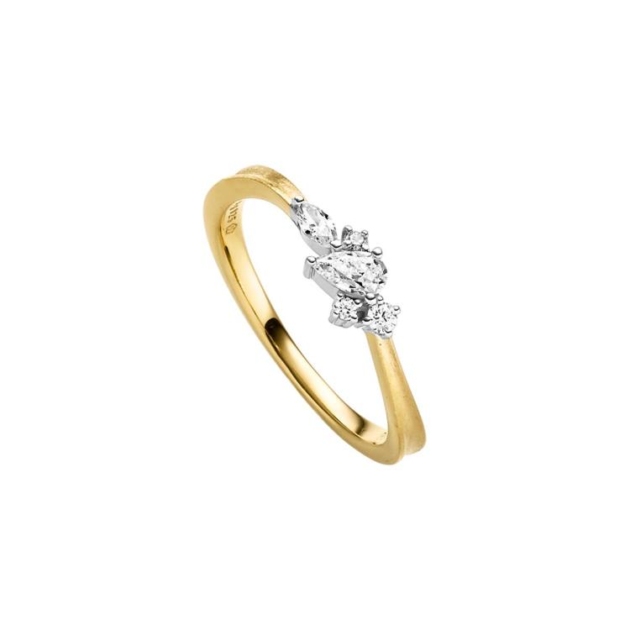 Ring mit 5 Zirkonia