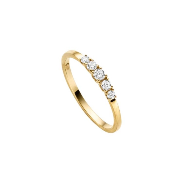 Ring mit 5 Zirkonia