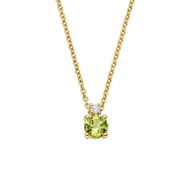 Anhänger mit Kette mit 1 Peridot
