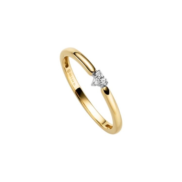 Ring mit 3 Brillanten zus. 0,04ct.