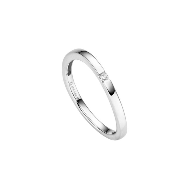 Ring mit 1 Brillant zus. 0,03ct.