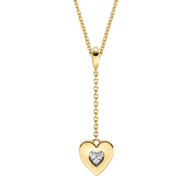 Anhänger mit 3 Brillanten zus. 0,02ct.