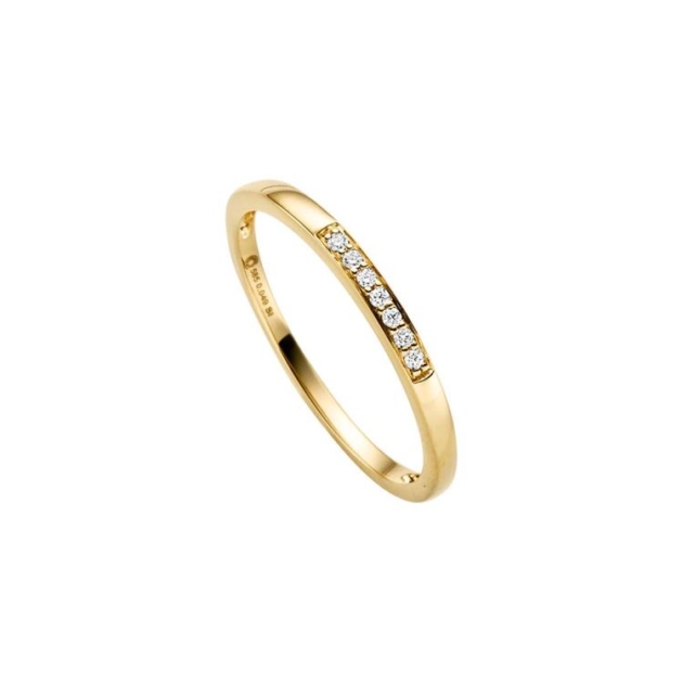 Damenring mit 7 Brillanten zus. 0,049ct.