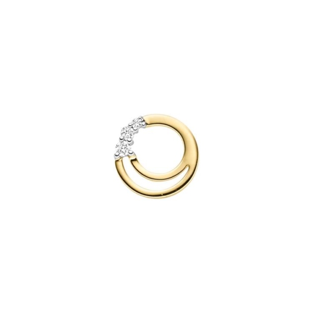 Anhänger mit 3 Brillanten zus. 0,06ct.