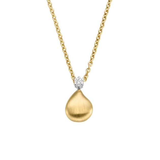Anhänger mit Kette mit 1 Brillant zus. 0,03ct.